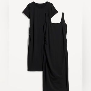 Maternity 2 Pack Jersey Knit Bodycon dress Black size M NWT